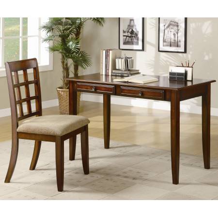 Desks Wood Table Desk with Two Drawers & Desk Chair